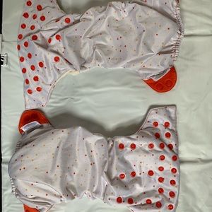 BumGenius Elemental 3 (organic) two used “Sassy Dots” diapers in GUC